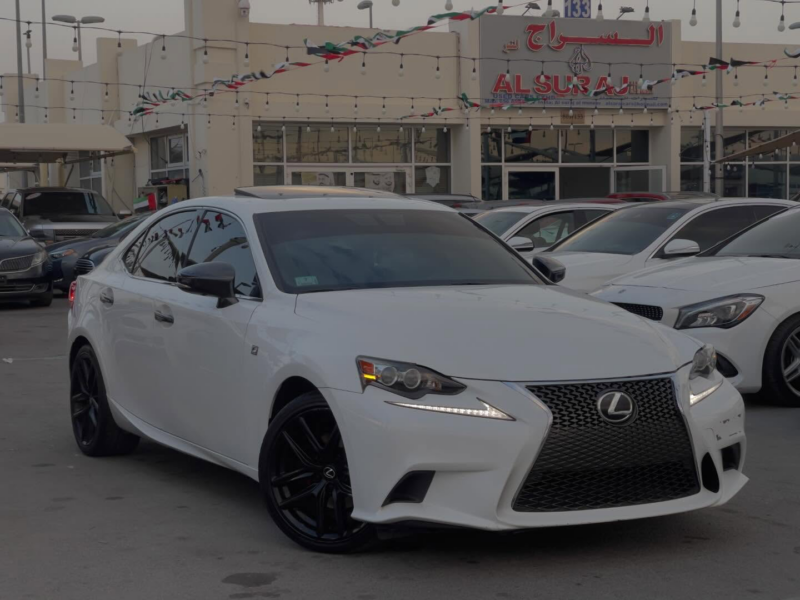 2015 Lexus IS 250 F Sport 2.5 Liters 6 Cylinders Engine White Black Sedan