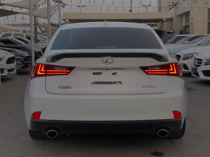 2015 Lexus IS 250 F Sport 2.5 Liters 6 Cylinders Engine White Black Sedan