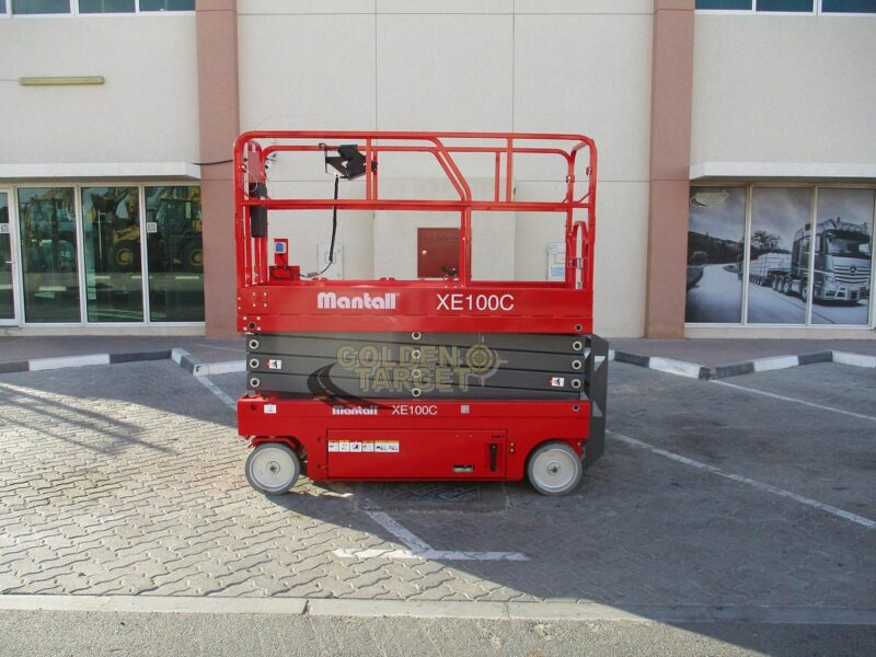 2024 Mantall XE100C Scissor Lift Fully Electric Machine Red