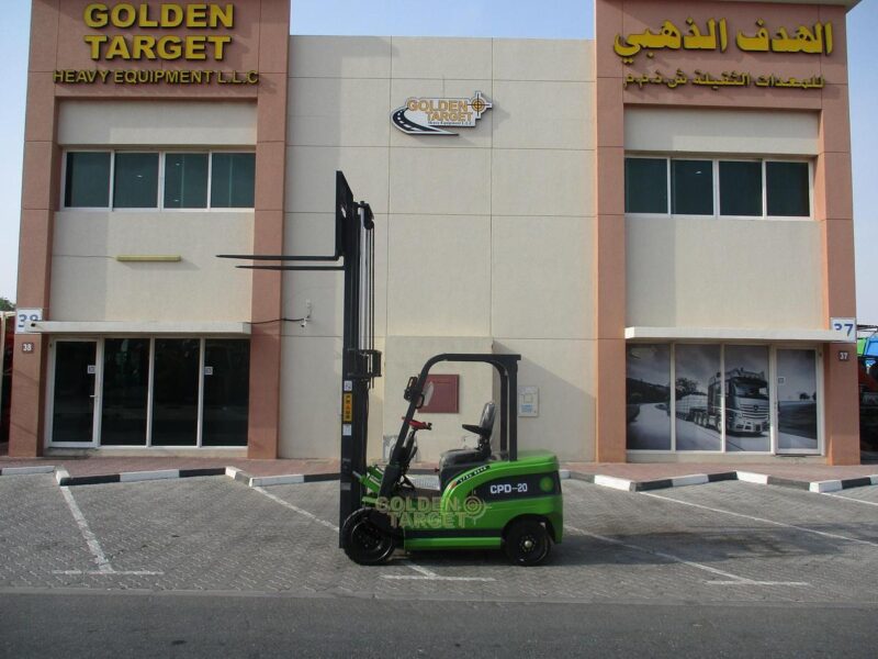 2024 AGT CPD20 Electric Forklift 2 ton Capacity 2 stage mast Battery Charger Green