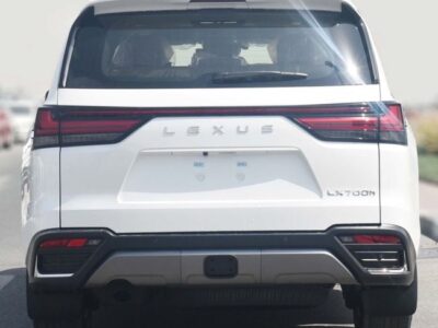 2025 Lexus LX 700h 3.5-liter twin-turbocharged V6 Hybrid Engine White Red SUV