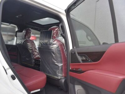 2025 Lexus LX 700h 3.5-liter twin-turbocharged V6 Hybrid Engine White Red SUV
