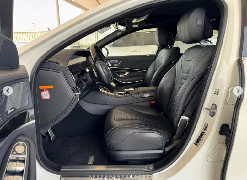 2019 Mercedes-Benz S560 4.0-liter twin-turbocharged Petrol Engine White Black Luxury Sedan