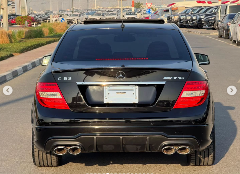 2012 Mercedes-Benz C63 AMG 6.2-liter Naturally Aspirated V8 Petrol Engine Black Red Sedan