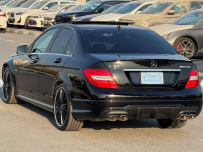 2012 Mercedes-Benz C63 AMG 6.2-liter Naturally Aspirated V8 Petrol Engine Black Red Sedan