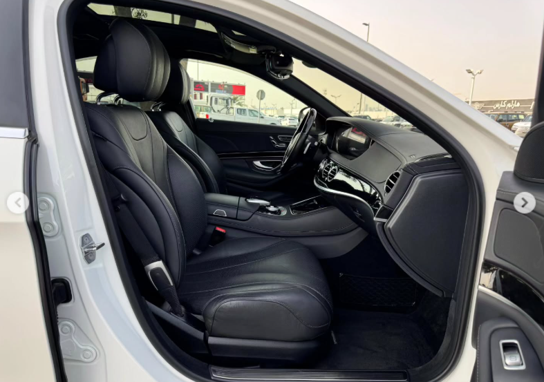 2018 Mercedes-Benz S-Class S 450 3.0 Litres V6 Twin-Turbo Petrol Engine White Black Sedan
