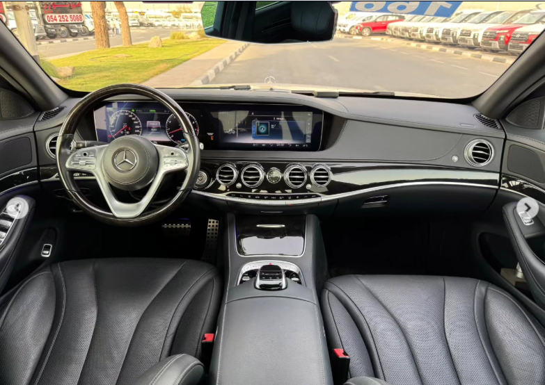 2018 Mercedes-Benz S-Class S 450 3.0 Litres V6 Twin-Turbo Petrol Engine White Black Sedan