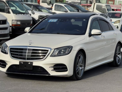 2018 Mercedes-Benz S-Class S 450 3.0 Litres V6 Twin-Turbo Petrol Engine White Black Sedan