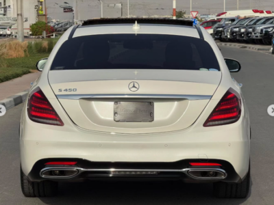 2018 Mercedes-Benz S-Class S 450 3.0 Litres V6 Twin-Turbo Petrol Engine White Black Sedan