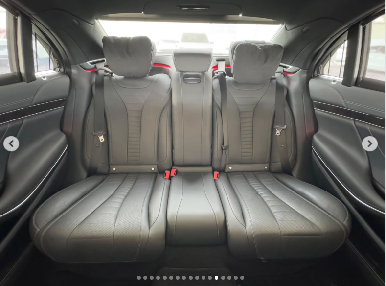 2014 Mercedes-Benz S 550 4.7-liter twin-turbocharged V8 Petrol Engine Silver Black Sedan