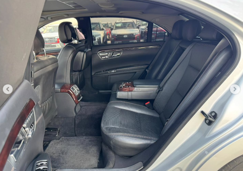 2012 Mercedes-Benz S 550 AMG 4.6-liter twin-turbo V8 Petrol Engine Silver Black Luxury Sedan