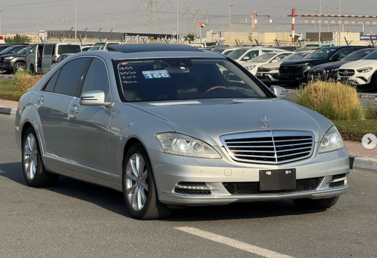 2012 Mercedes-Benz S550L AMG 4.6 Litres Twin-Turbo V8 Petrol Engine Silver Black Sedan