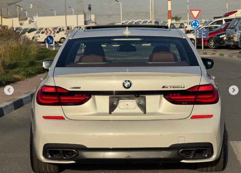 2017 BMW M760Li xDrive 6.6-liter TwinPower Turbo V12 Petrol Engine White Brown Luxury Sedan