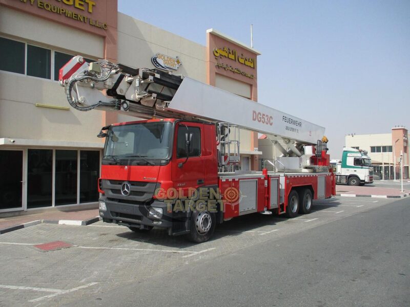 2012 Mercedes Actros 3332 6x4 Aerial Platform 6 Cylinder Diesel Engine Red 53 Meter