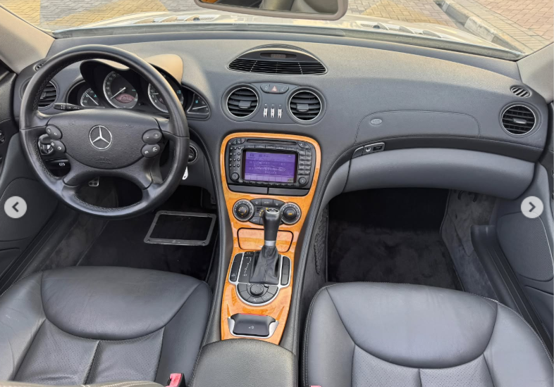 2005 Mercedes-Benz SL 350 3.7 Litres 6 Cylinders Petrol Engine Silver Grey Convertible