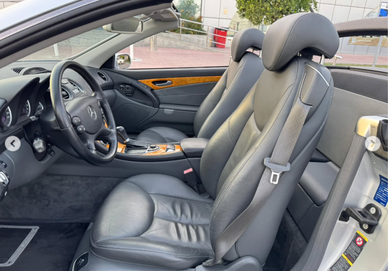 2005 Mercedes-Benz SL 350 3.7 Litres 6 Cylinders Petrol Engine Silver Grey Convertible