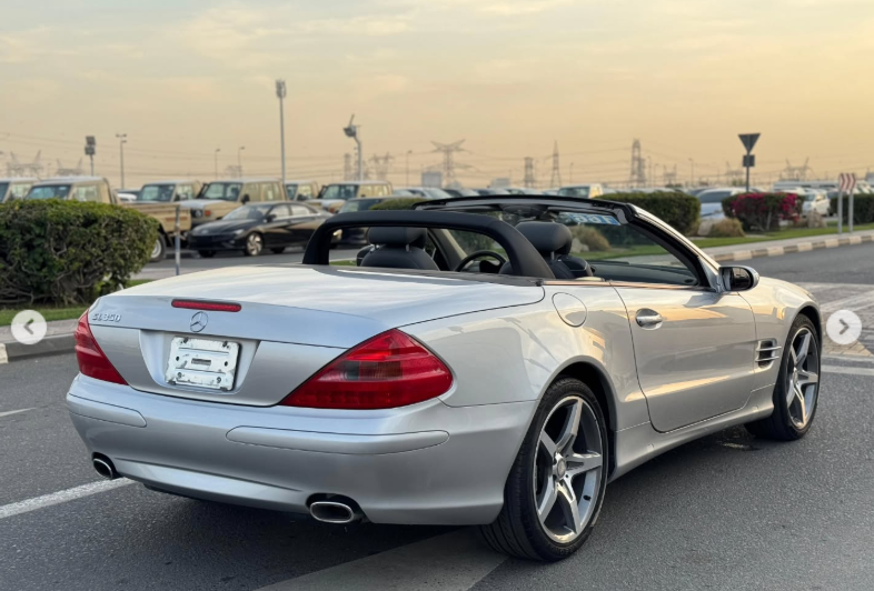 2005 Mercedes-Benz SL 350 3.7 Litres 6 Cylinders Petrol Engine Silver Grey Convertible