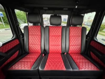 2017 Mercedes-Benz G 63 AMG 5.5 Liters V8 Biturbo Petrol Engine White Red SUV