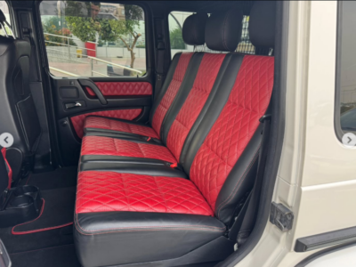 2017 Mercedes-Benz G 63 AMG 5.5 Liters V8 Biturbo Petrol Engine White Red SUV