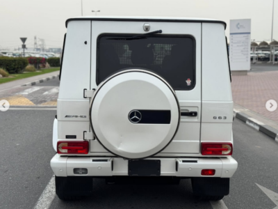 2017 Mercedes-Benz G 63 AMG 5.5 Liters V8 Biturbo Petrol Engine White Red SUV