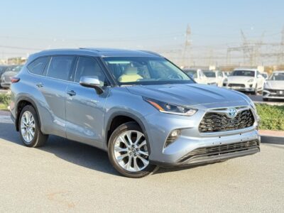 2024 Toyota Highlander Hybrid Platinum 2.5 Litre 4-Cylinder Engine Silver Beige SUV GCC