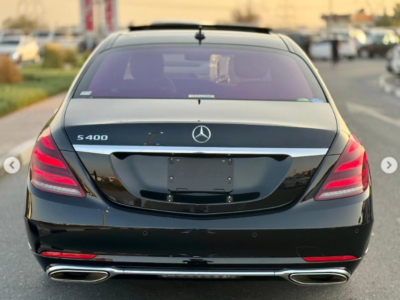 2018 Mercedes-Benz S 450 3.0-liter turbocharged V6 Petrol Engine Black Sedan RWD