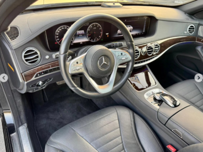2018 Mercedes-Benz S 450 3.0-liter turbocharged V6 Petrol Engine Black Sedan RWD