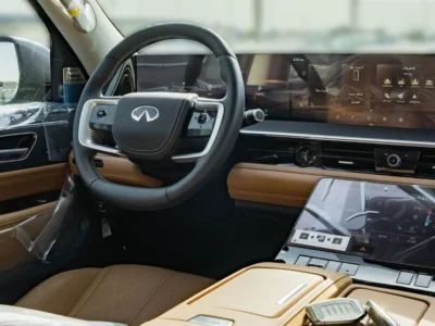 2025 Infiniti QX80 Sensory 3.5L Twin-Turbocharged V6 Petrol Engine Bronze Tan SUV GCC