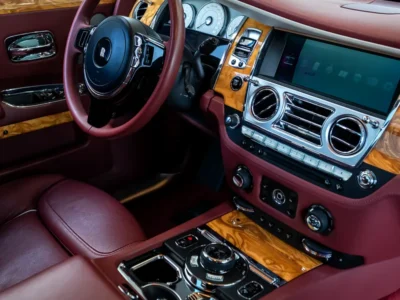2015 Rolls-Royce Ghost Standard 6.6 Liters V12 Petrol Engine White Red Luxury Sedan