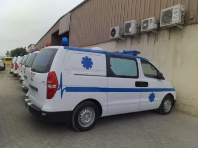2026 Hyundai H1 Starex Ambulance 2.5L 4-Cylinder Petrol Engine White Orange Van GCC