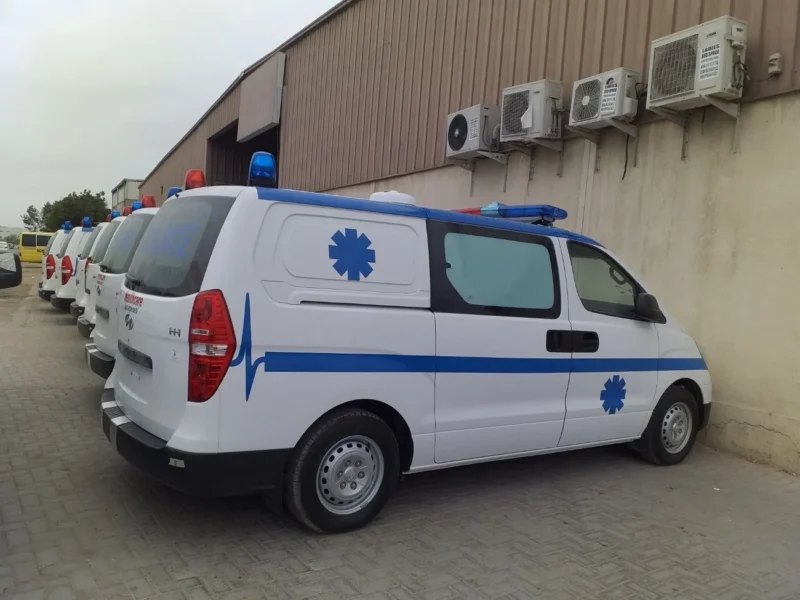 2026 Hyundai H1 Starex Ambulance 2.5L 4-Cylinder Petrol Engine White Orange Van GCC