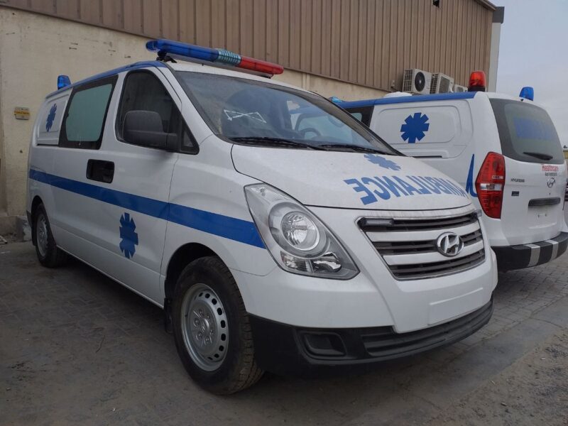 2026 Hyundai H1 Starex Ambulance 2.5L 4-Cylinder Petrol Engine White Orange Van GCC