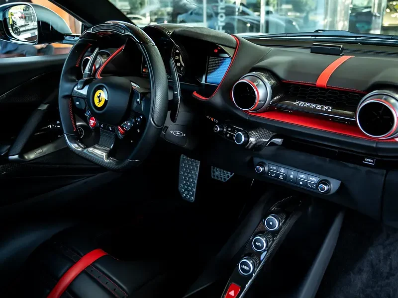 2018 Ferrari 812 Superfast 6.5 liters V12 Petrol Engine Blue Black High-Performance Coupe