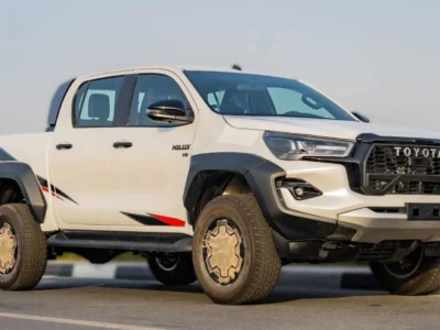 2025 Toyota Hilux GR-Sport 4.0 L V6 Naturally Aspirated Petrol Engine White Black Pickup Truck
