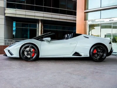 2021 Lamborghini Huracán EVO Spyder 5.2-liter V10 Petrol Engine White Red Convertible
