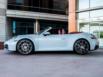 2025 Porsche 911 Carrera 3.0L 6 Cylinder twin-turbo boxer Engine White Red Convertible