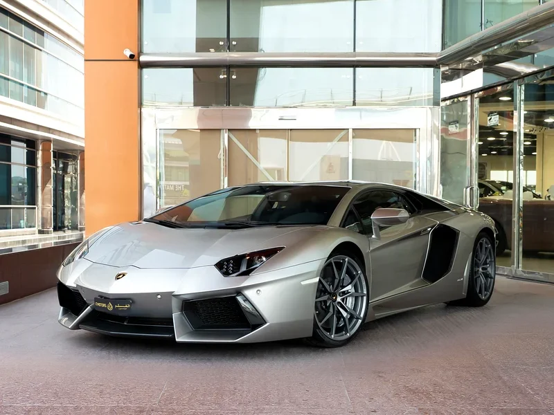 2014 Lamborghini Aventador Standard 6.5L V12 Engine 50th Anniversary Edition Silver Black Sports Car