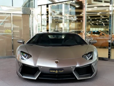 2014 Lamborghini Aventador Standard 6.5L V12 Engine 50th Anniversary Edition Silver Black Sports Car