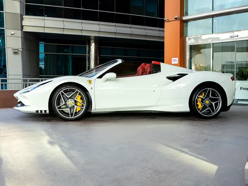 2021 Ferrari F8 Spider 3.9-liter twin-turbocharged V8 Petrol Engine White Red Sports Car