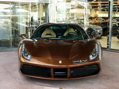 2018 Ferrari 488 GTB 3.9-liter Twin-Turbocharged V8 TAILOR MADE 1 OF 1 Bronze Beige Coupe