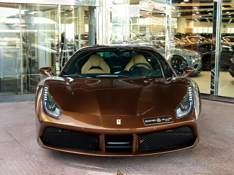 2018 Ferrari 488 GTB 3.9-liter Twin-Turbocharged V8 TAILOR MADE 1 OF 1 Bronze Beige Coupe