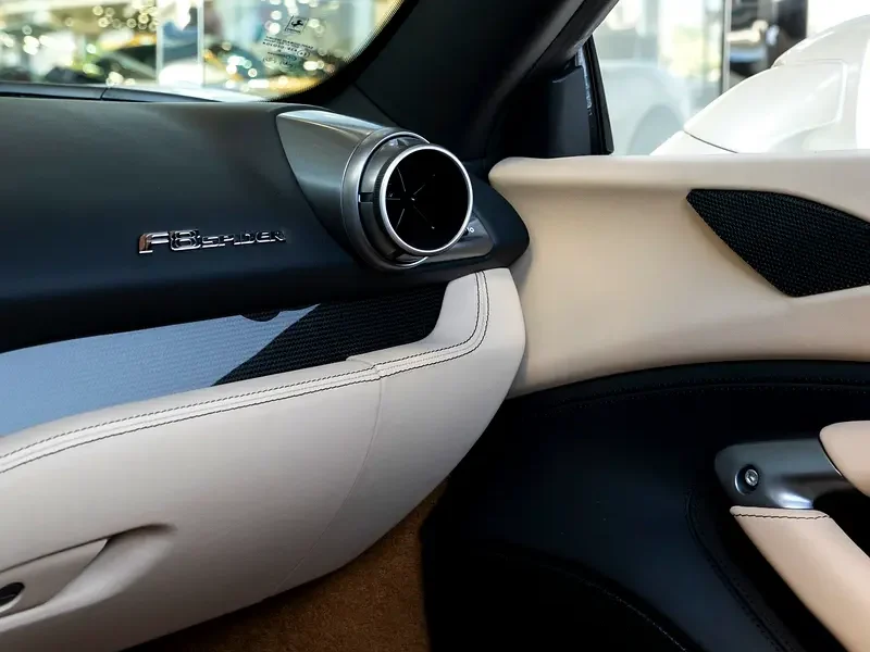 2021 Ferrari F8 Spider 3.9-liter twin-turbocharged V8 Petrol Engine White Beige Sports Car