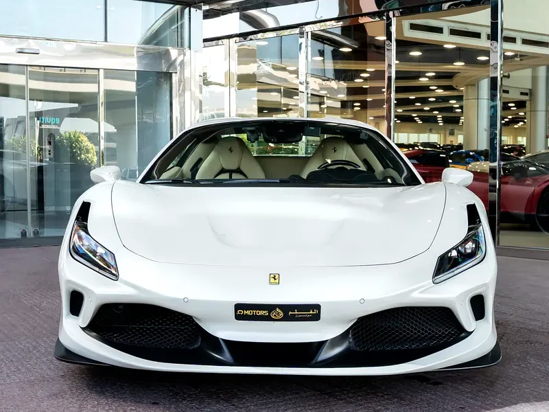 2021 Ferrari F8 Spider 3.9-liter twin-turbocharged V8 Petrol Engine White Beige Sports Car