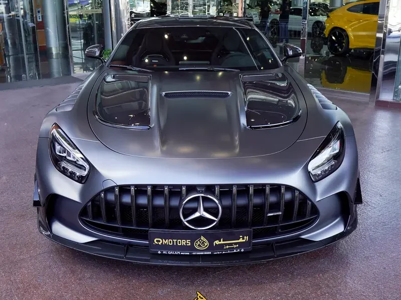 2021 Mercedes-Benz AMG GT Black Series 4.0-liter V8 Biturbo Engine Matte Grey Black Sports Car