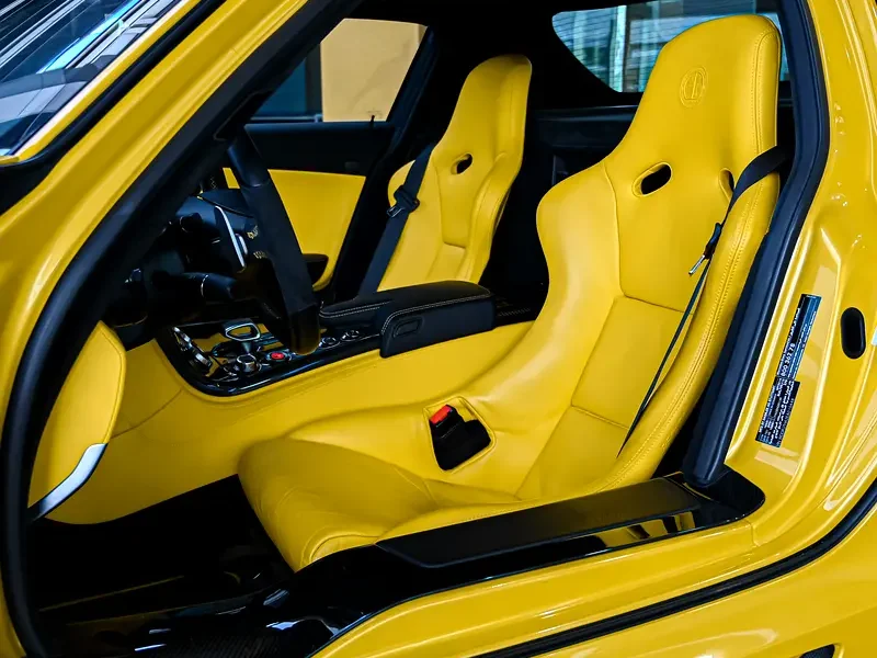 2014 Mercedes-Benz SLS AMG Coupe 6.3 Litres V8 Petrol Engine Yellow Coupe GCC Specs