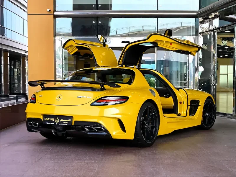 2014 Mercedes-Benz SLS AMG Coupe 6.3 Litres V8 Petrol Engine Yellow Coupe GCC Specs