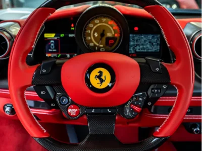 2021 Ferrari F8 Tributo 3.9L Twin-Turbocharged Petrol White Red Sports Car