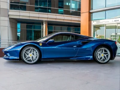 2021 Ferrari F8 Tributo 3.9L Twin-Turbocharged Petrol Blue Black Sports Car