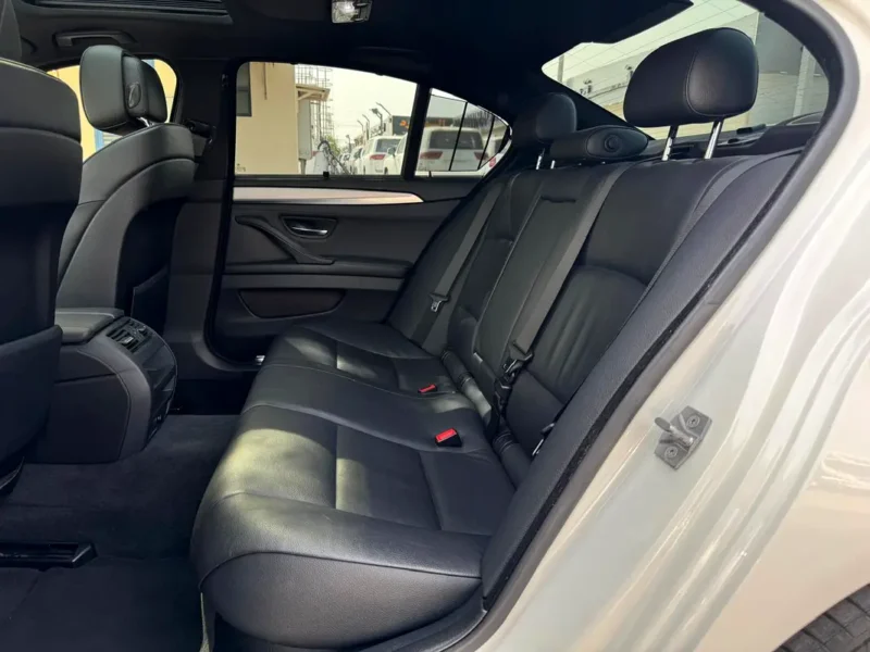 2012 BMW 5-Series 535i 3.0-liter twin-turbocharged inline-6 Engine White Black Sedan