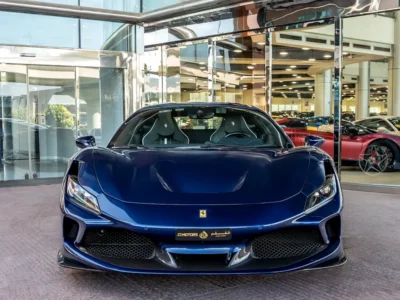 2021 Ferrari F8 Tributo 3.9L Twin-Turbocharged Petrol Blue Black Sports Car